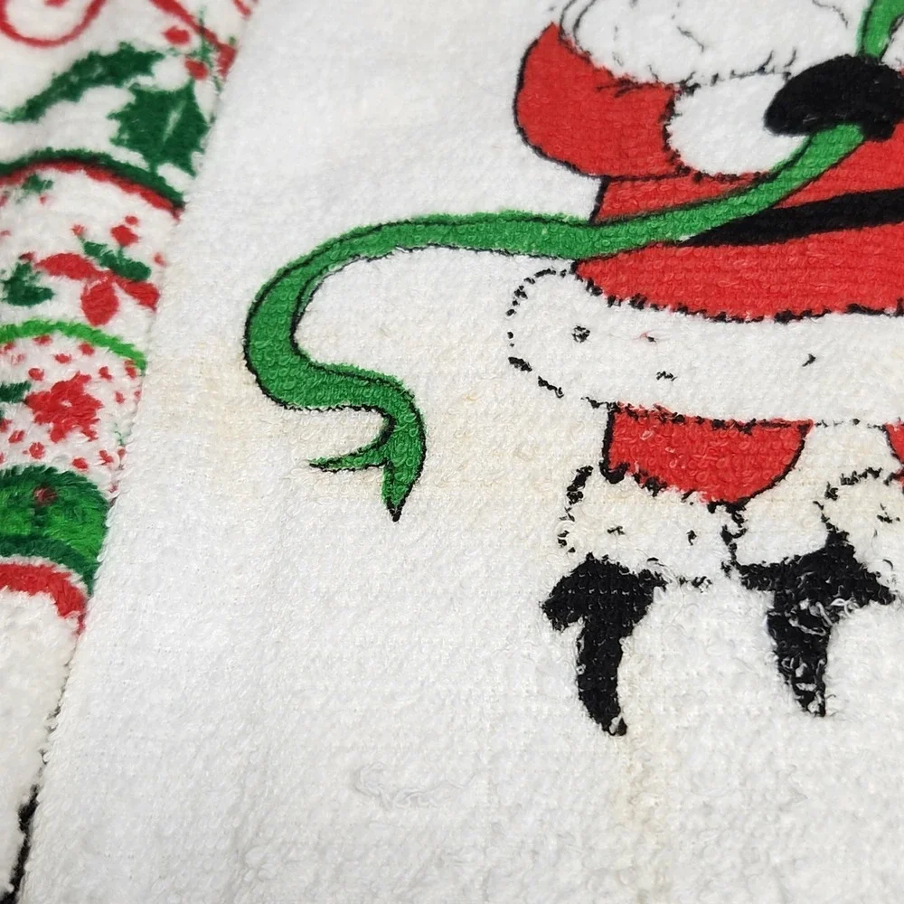 VTG Lot Christmas Country Dish Kitchen Towels Apron Potholder Goose Cottage